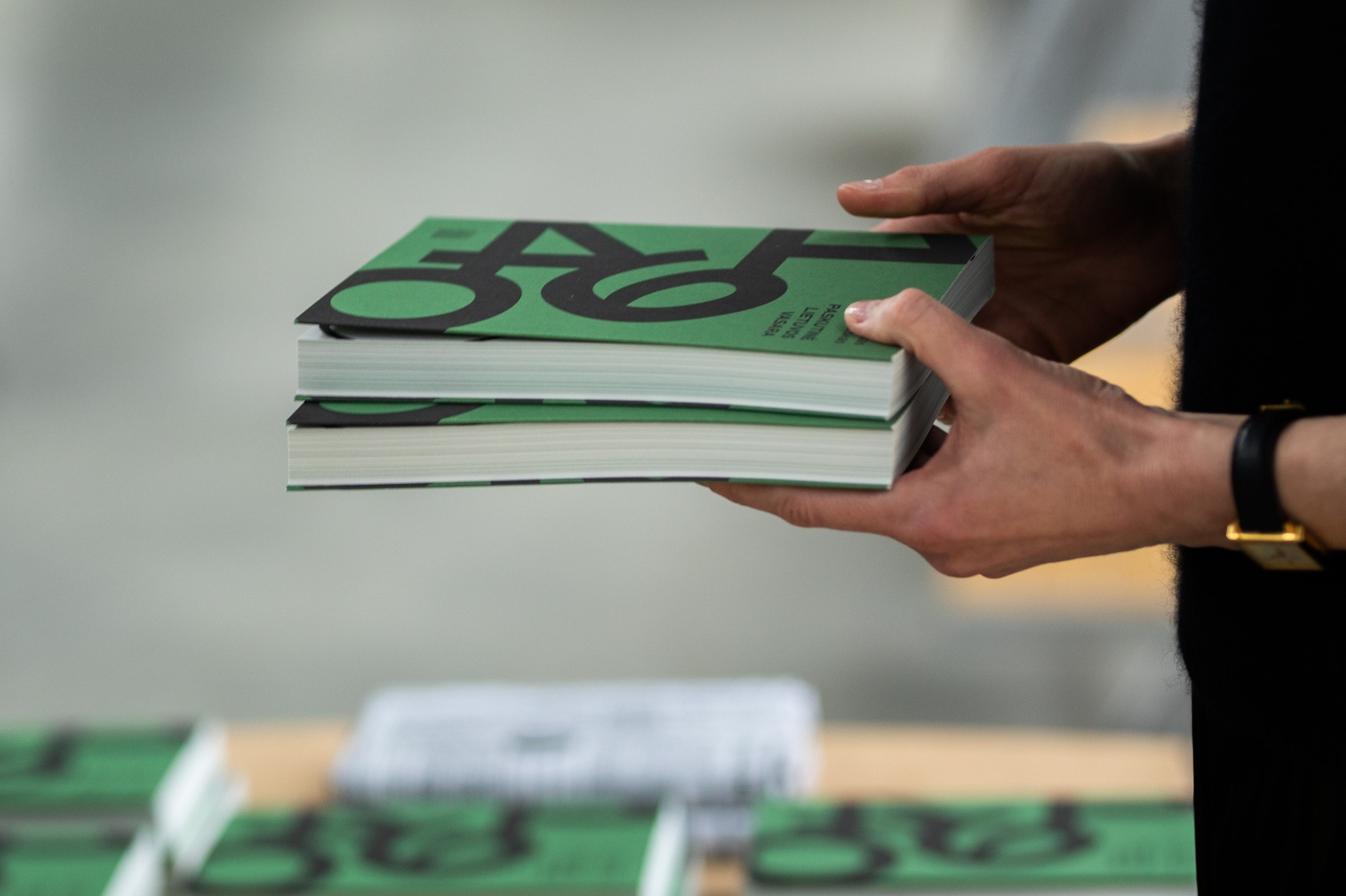 Books in hands